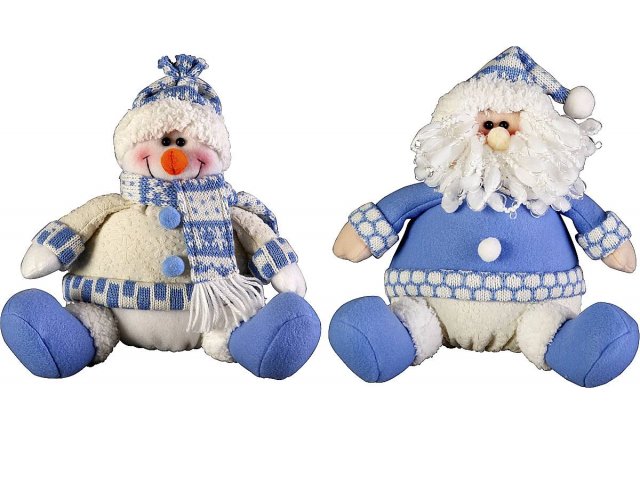 Мягкая игрушка Дед Мороз , Снеговик HM-006B