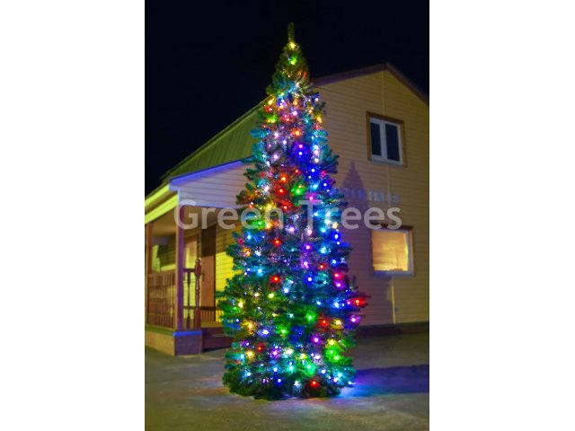 Многофункциональный комплект освещения «Цветной каскад», для новогодних елок высотой 10 м мульти
