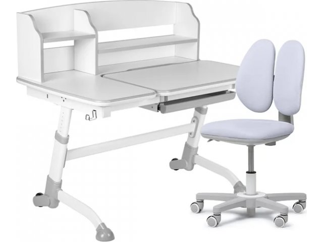 Комплект парта Amare II Grey + кресло Mente Grey