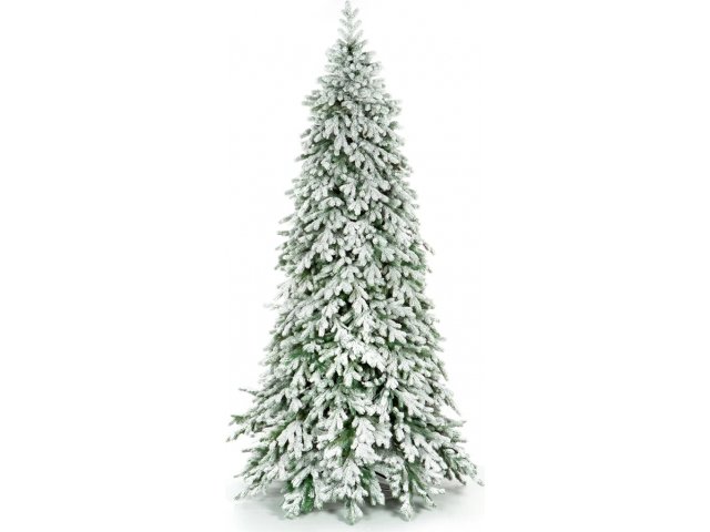 Ель искусственная Crystal Trees ЭМИЛИ зеленая в снегу 210 см