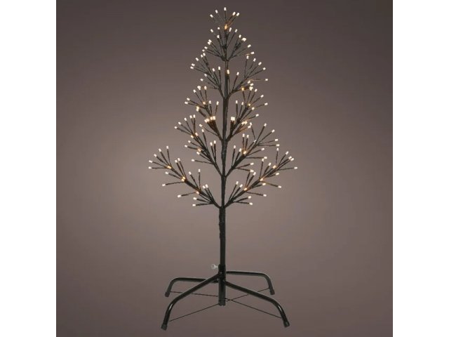 Светящаяся елка 2D Lausanne Black 78 см, 140 экстра теплых белых LED ламп с мерцанием, IP44 Kaemingk