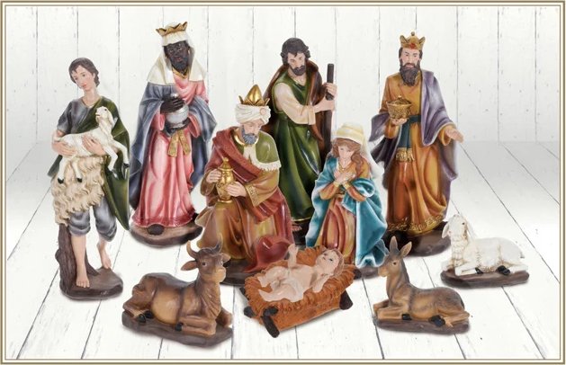 Вертеп с фигурками Миг Рождества, 10 статуэток Koopman