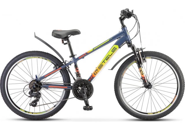 Горный Велосипед Stels Navigator-400 V 24” F010, рама 12” Серый/салатовый/красный