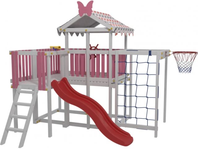 Детский домашний игровой комплекс чердак Капризун ДК5Р Розовый