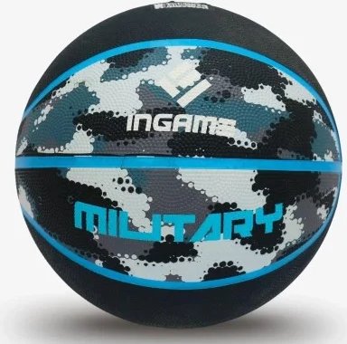 Мяч баскетбольный INGAME Military №7 серо-голубой