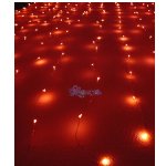 Светодиодный занавес Роса 1,6х1,6 метров, 256 led, цв. красный, провод прозрачный PVC