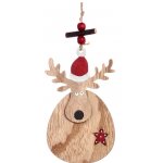 Деревянная елочная игрушка Рождественская компания - Олень 16 см, подвеска Kaemingk