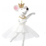 Елочная игрушка Мышка Балерина - Пируэт 10 см, подвеска Kaemingk