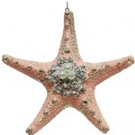 Елочная игрушка Морские Грезы - Звезда 13 см розовая, подвеска Kaemingk