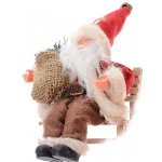 Елочная игрушка Очаровательный Санта на скамейке 15 см, подвеска Kaemingk