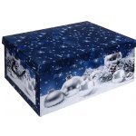 Коробка для хранения елочных игрушек Новогодний сундучок синий 50*39*24 см, картон Koopman