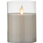 Светильник свеча восковая с живым пламенем Лацио 10 см белая на батарейках Edelman