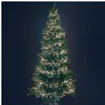 Ярусная гирлянда на елку 150 см Easy Light - Объемная, 126 теплых белых LED, зеленый ПВХ, диммер, IP44 Kaemingk