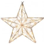 Светящаяся звезда Ажурная 60 см, прозрачные акриловые нити, 80 теплых белых LED ламп, IP44 Kaemingk