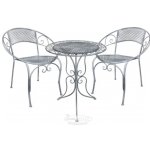 Комплект садовой мебели Триббиани: 1 стол + 2 кресла, серый Edelman