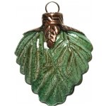 Стеклянная елочная игрушка Сердце Camellia Jade 13 см, подвеска Kaemingk