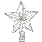 Светящаяся звезда на елку Кристобаль 25 см, 12 теплых белых LED ламп, на батарейках Kaemingk