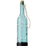 Садовый светильник - бутылка Solar Firefly на солнечной батарее 31 см, 10 теплых белых LED ламп, бирюзовый, IP44 Kaemingk
