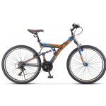 Горный велосипед Stels Focus 26” V 18-sp V030 , рама 18” Тёмно-синий/оранжевый
