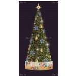 Световая елка Decois Новогодняя елка с украшениями, зеленый, 15х6м 15 м