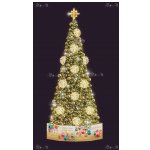 Световая елка Decois Новогодняя елка с желтым оформлением, 8х2,7м