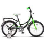 Детский велосипед Stels Flyte 14” Z011 рама 9,5” Чёрный/салатовый
