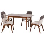 Комплект обеденный (стол раздвижной MANUKAN, арт. LWM(SF)12808S53-E300 и 4 кресла BANGI, арт.LW1813), Grey