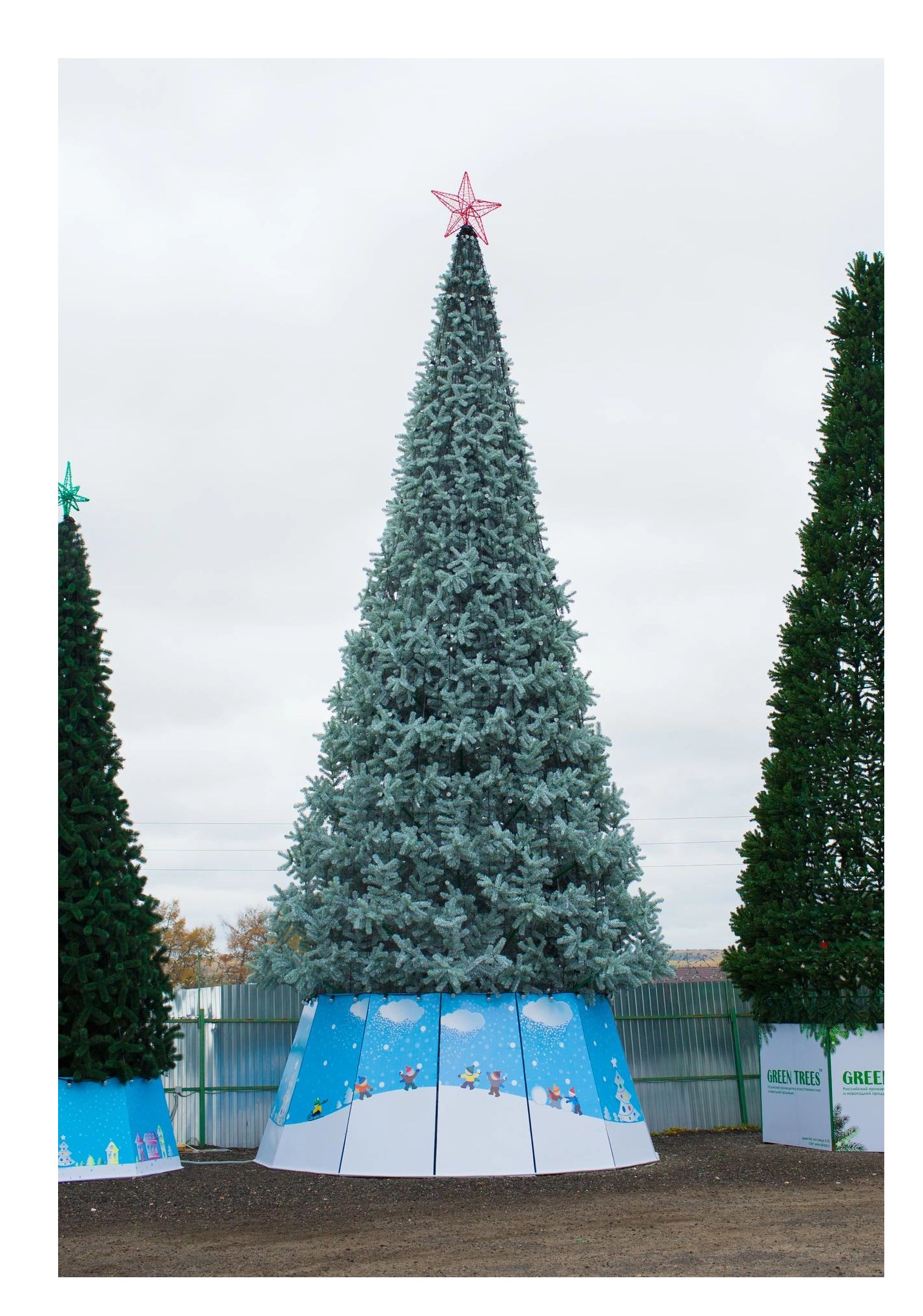 М ель. Уличная елка Альпийская 10 м ствольная, ПВХ (Green Trees). Ель ствольная 